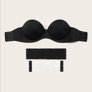 Bandeau bra with clear strap